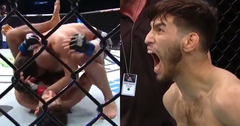 UFC Wichita: Louis Smolka wpada w parterowe sidła Matta Schnella i odklepuje duszenie [WIDEO]