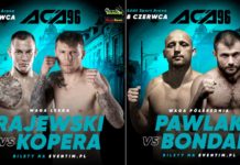 Rajewski vs. Kopera i Pawlak vs. Bondar na polskiej gali ACA 96 w Łodzi