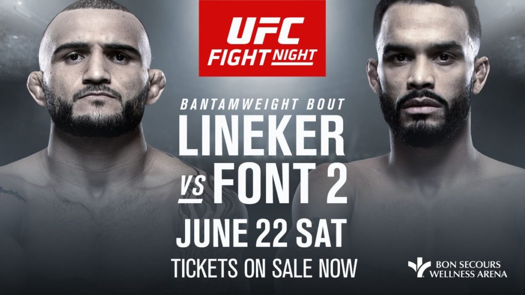 Jon Lineker vs. Rob Font 2 nowym co-main eventem gali UFC w Greenville