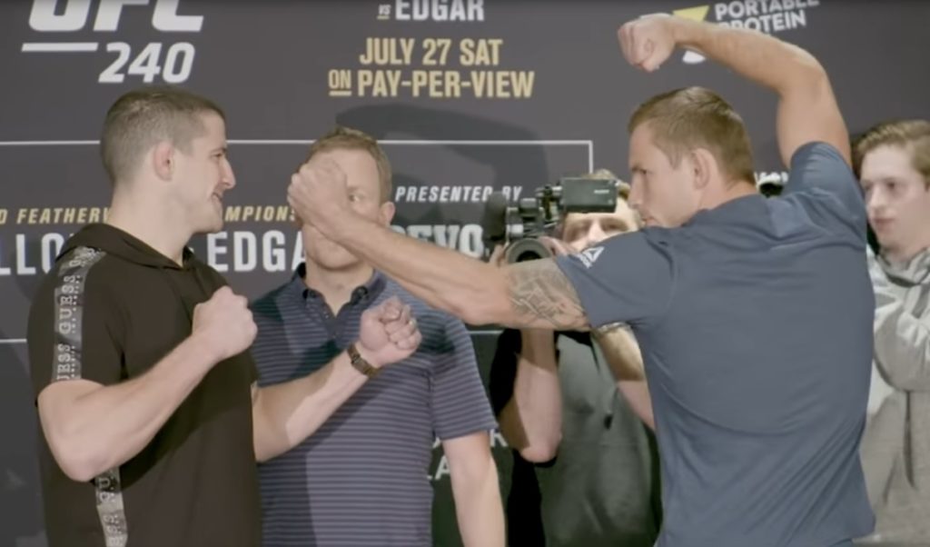 Bohaterowie UFC 240 twarzą w twarz [WIDEO]