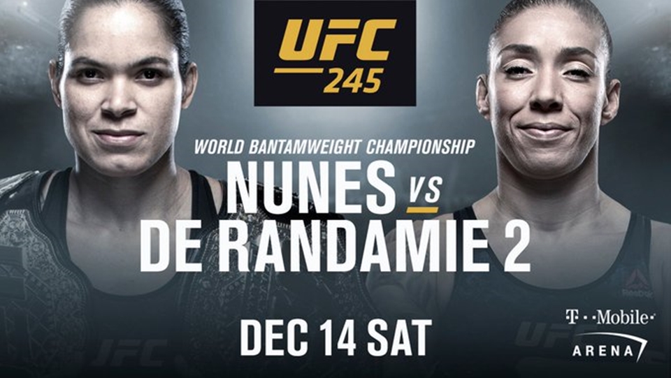 OFICJALNIE: Amanda Nunes vs. Germaine de Randamie na UFC 245 w Las Vegas