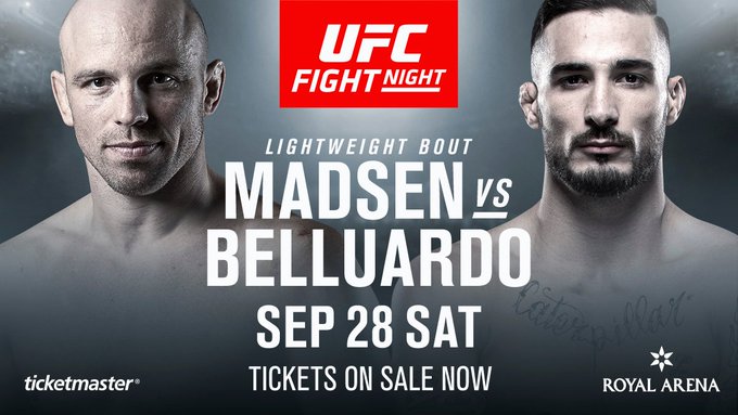 Mark O. Madsen zawalczy z Danilo Belluardo na UFC on ESPN+ 18 w Kopenhadze