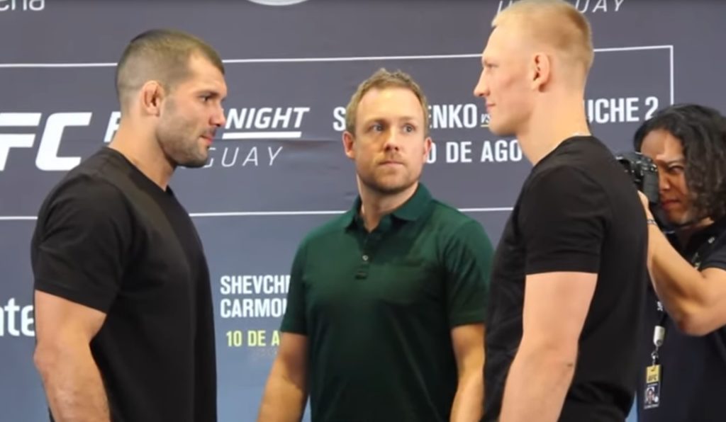 Oskar Piechota oko w oko z Rodolfo Vieirą przed UFC w Urugwaju [WIDEO]