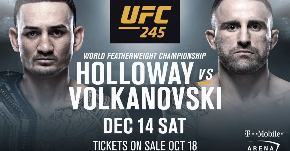 OFICJALNIE: Max Holloway vs. Alexander Volkanovski na UFC 245