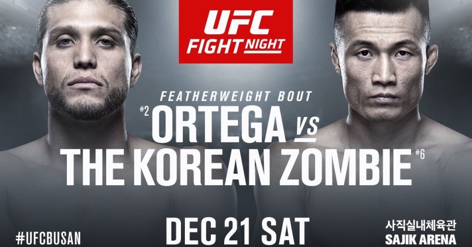 Brian Ortega vs. „Koreański Zombie” walką wieczoru gali UFC on ESPN+ 23 w Busan