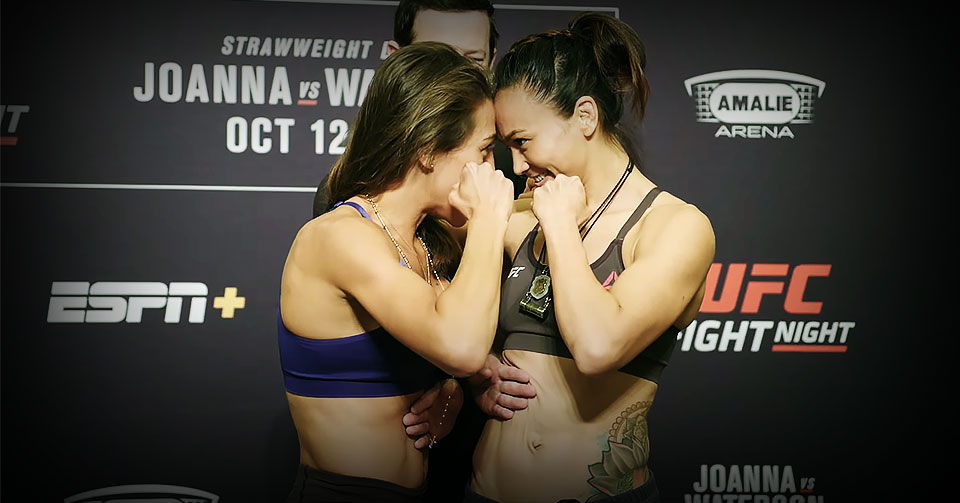 Joanna i Michelle oko w oko przed UFC Tampa. Było… wesoło! [WIDEO]