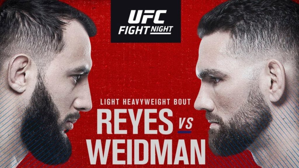 UFC on ESPN 6: Reyes vs. Weidman – pełna karta walk. Gdzie i jak oglądać?