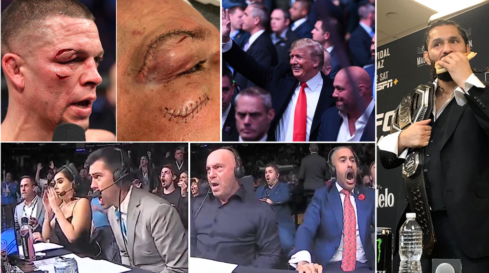 Wygwizdany Trump, reakcje komentatorów, Diaz grożący wpier*olem The Rock’owi – czyli osobliwości UFC 244 [WIDEO]