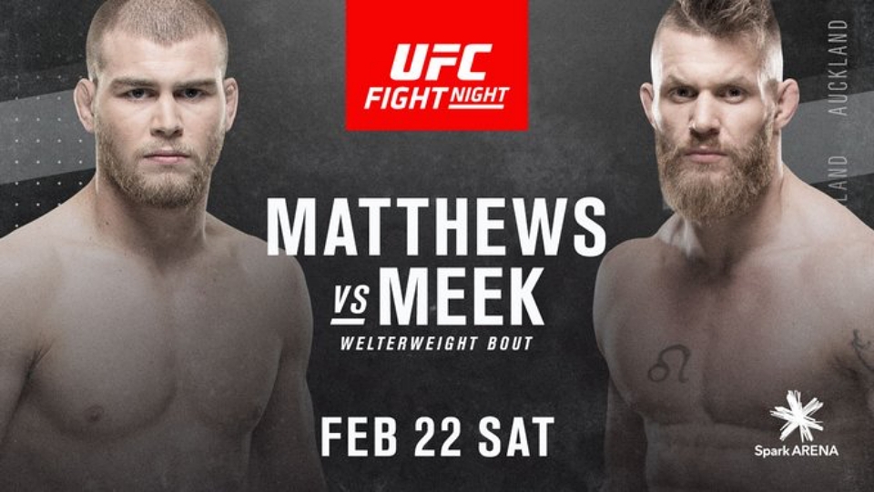 Emil Weber Meek vs. Jake Mathews na UFC Auckland
