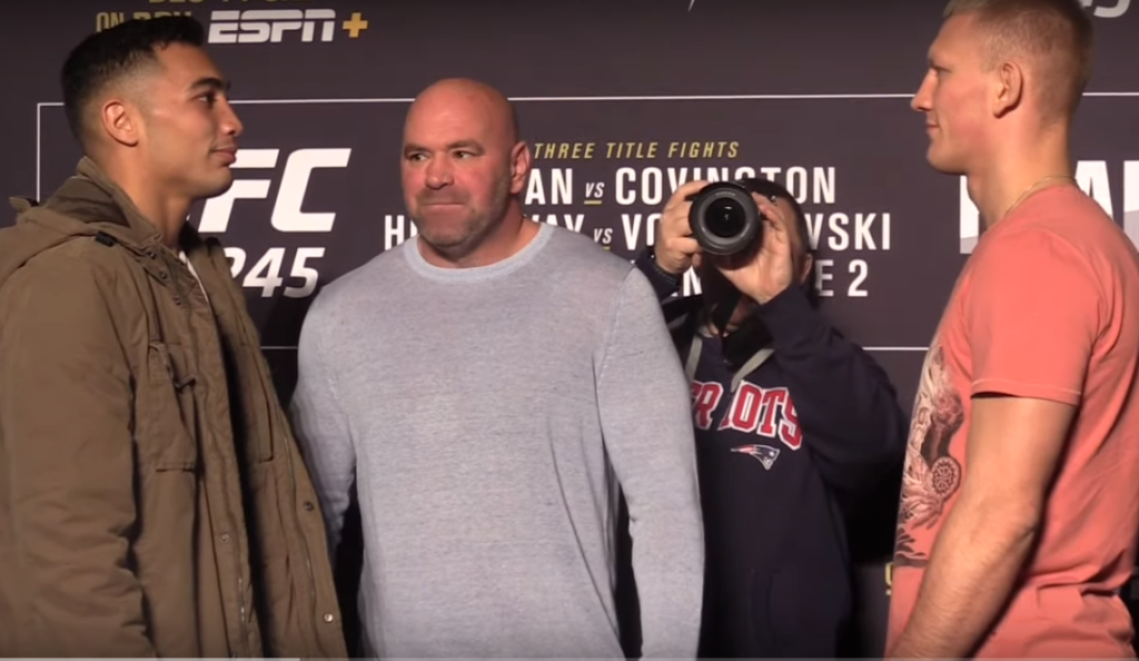 UFC 245: Spotkanie twarzą w twarz Oskara Piechoty z Punahele Soriano