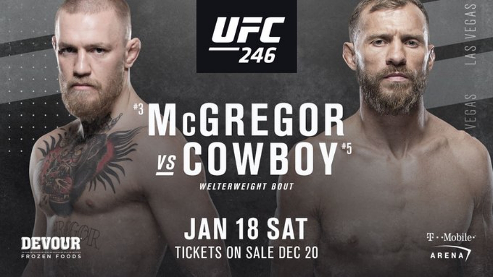 OFICJALNIE: Connor McGregor vs. Donald Cerrone na UFC 246 w Las Vegas