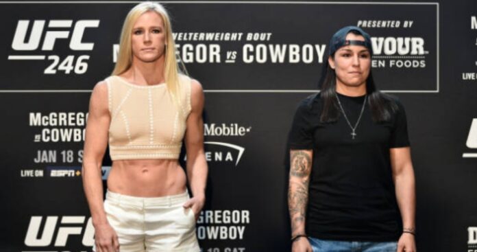 Holly-Holm-VS-Raquel-Pennington-Media-Day-Banner