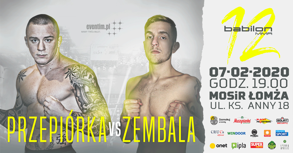 Babilon MMA 12: Przepiórka vs. Zembala 7 lutego na gali w Łomży
