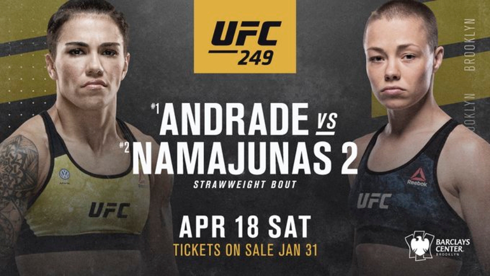 OFICJALNIE: Rose Namajunas vs. Jessica Andrade 2 na UFC 249
