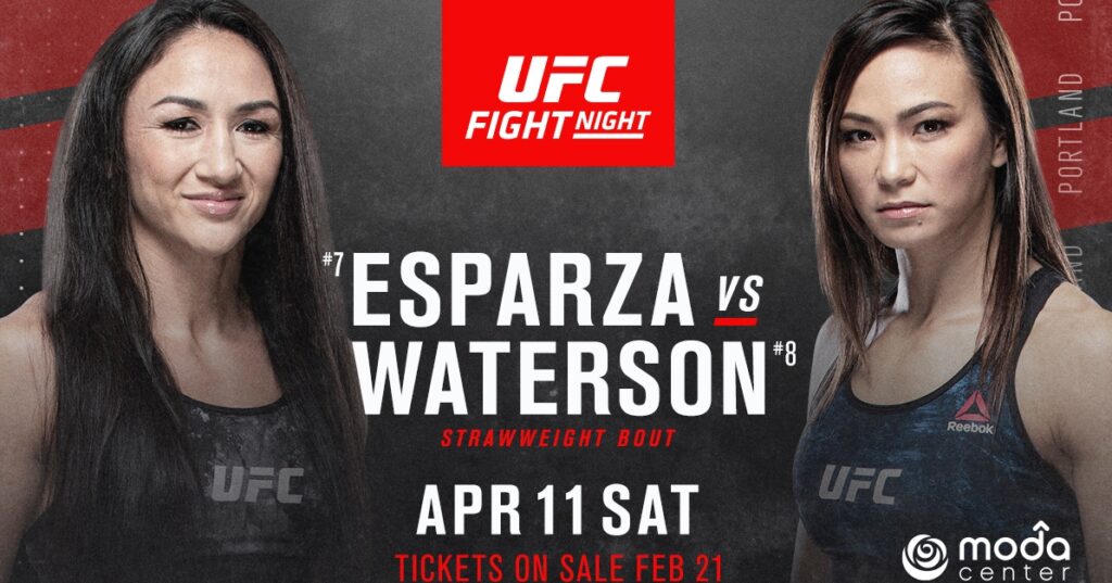 Carla Esparza vs. Michelle Waterson na UFC on ESPN+30 w Portland