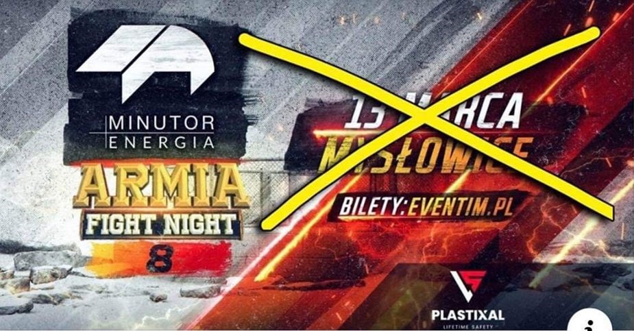 Armia Fight Night 8 przeniesiona na inny termin z powodu koronawirusa