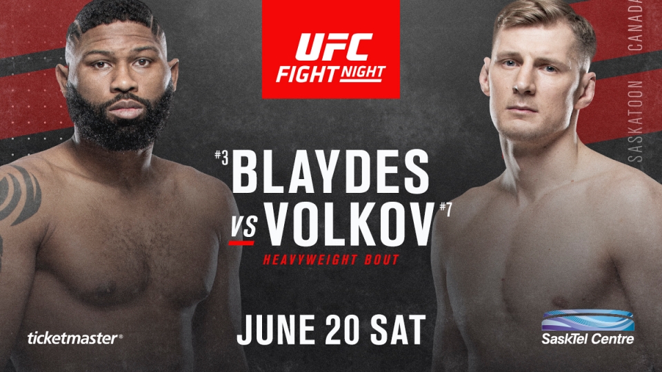 Curtis Blaydes vs. Alexander Volkov walką wieczoru na UFC w Saskatoon