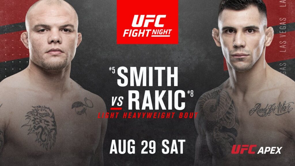 Pojedynek Anthony Smith vs. Aleksandar Rakic main eventem sierpniowej gali