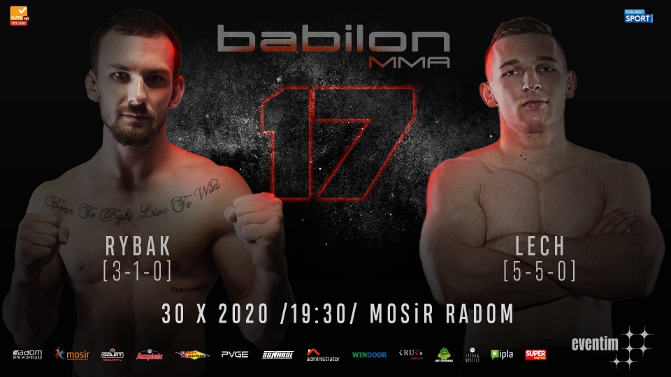 Mateusz Rybak zmierzy się z Jarosławem Lechem na Babilon MMA 17