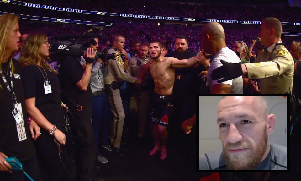 „Khabib ośmieszył siebie i wszystkich swoich ludzi” – McGregor wspomina atak na autobus oraz bijatykę po UFC 229