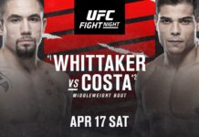 OFICJALNIE: Robert Whittaker vs. Paulo Costa walką wieczoru na kwietniowej gali UFC