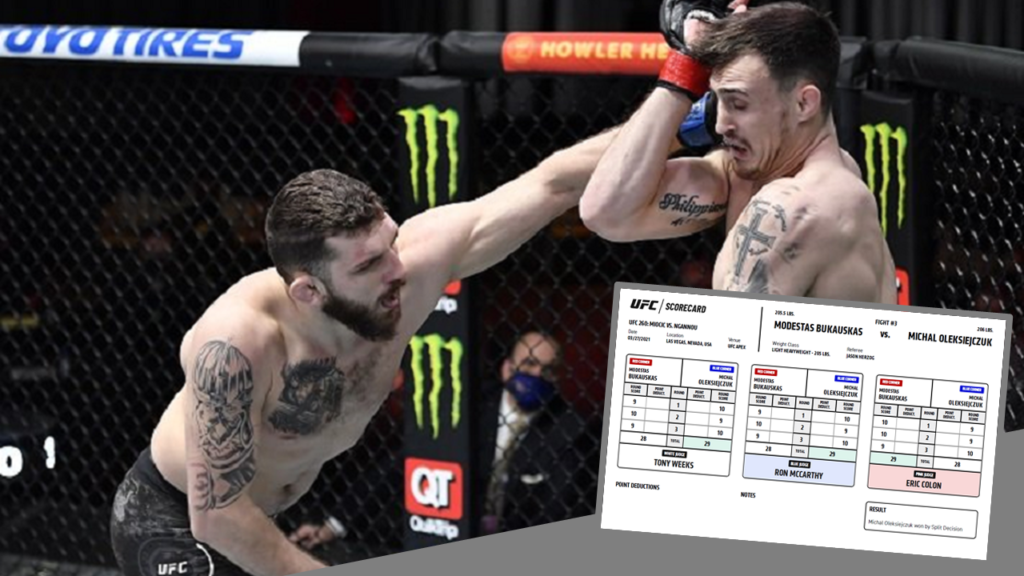 Zadecydowała pierwsza runda – zobacz karty punktowe z walki Oleksiejczuka na UFC 260