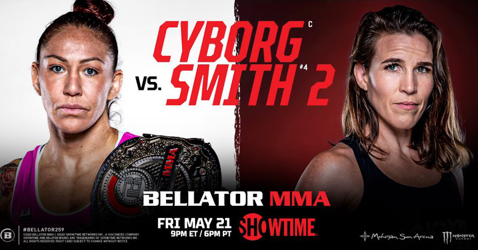 Cris Cyborg vs. Leslie Smith 2 walką wieczoru gali Bellator 259