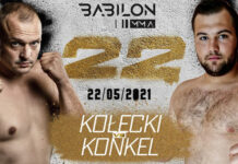 Konrad Konkel rywalem Sylwestra Kołeckiego na gali Babilon MMA 22