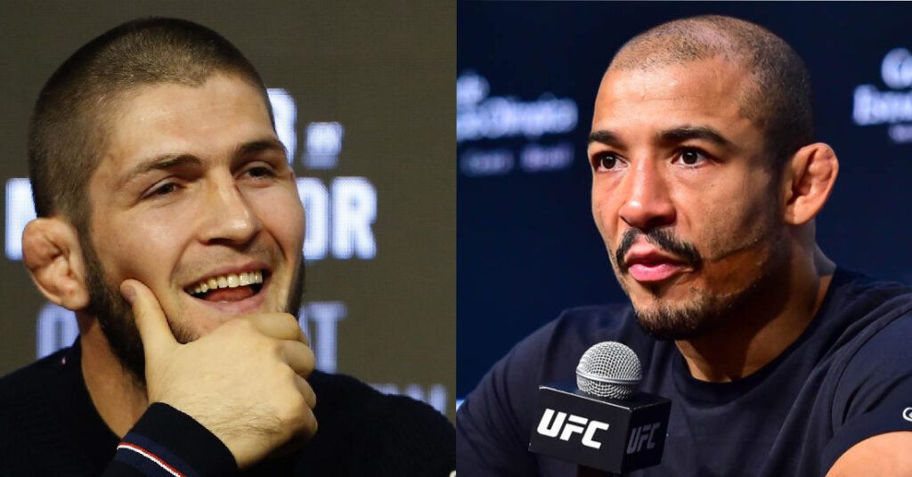 Khabib Nurmagomedov ocenia Jose Aldo: „Kiedy walczy z silniejszymi przeciwnikami, wygląda jak kurczak”