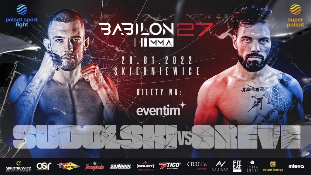 Gala Babilon MMA 27 odbędzie się 28 stycznia w Skierniewicach. W walce wieczoru Sudolski zmierzy się z Gerve