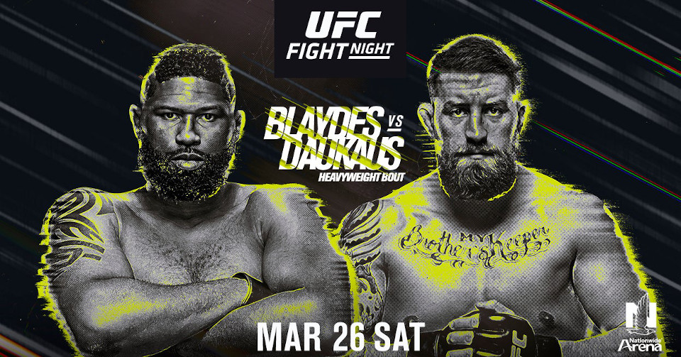 UFC Fight Night Columbus: Blaydes vs. Daukaus – karta walk. Gdzie i jak oglądać?