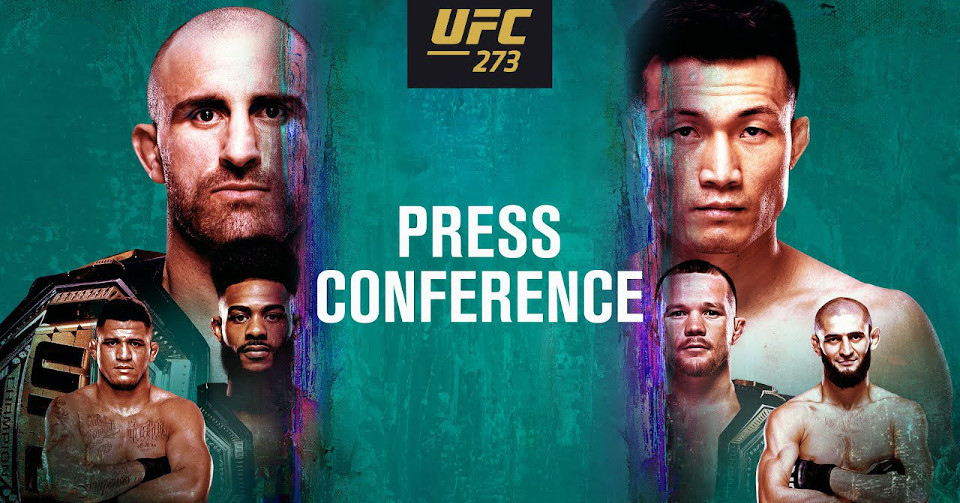 Konferencja prasowa przed UFC 273 z udziałem głównych bohaterów. Oglądaj na żywo od 23:00 [WIDEO]