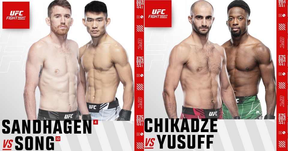 Sandhagen vs. Song i Chikadze vs. Yusuff – ogłoszono główne walki jednej z wrześniowych gal UFC