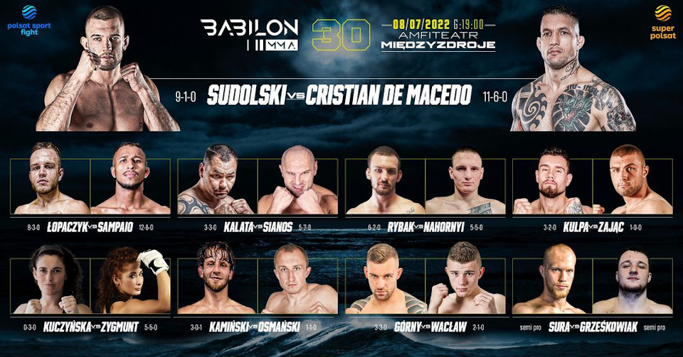 Babilon MMA 30: Sudolski vs. Macedo – karta walk. Gdzie i jak oglądać?