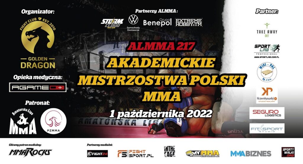 Zapraszamy na ALMMA 217 i Akademickie Mistrzostwa Polski MMA