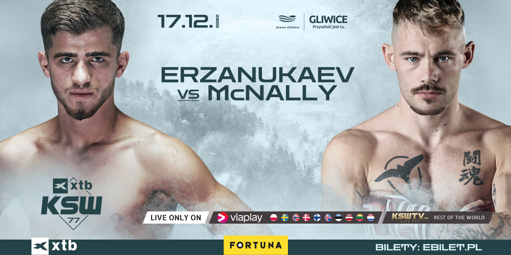 Shamad Erzanukaev vs. Carl McNally pójdą w bój na gali XTB KSW 77