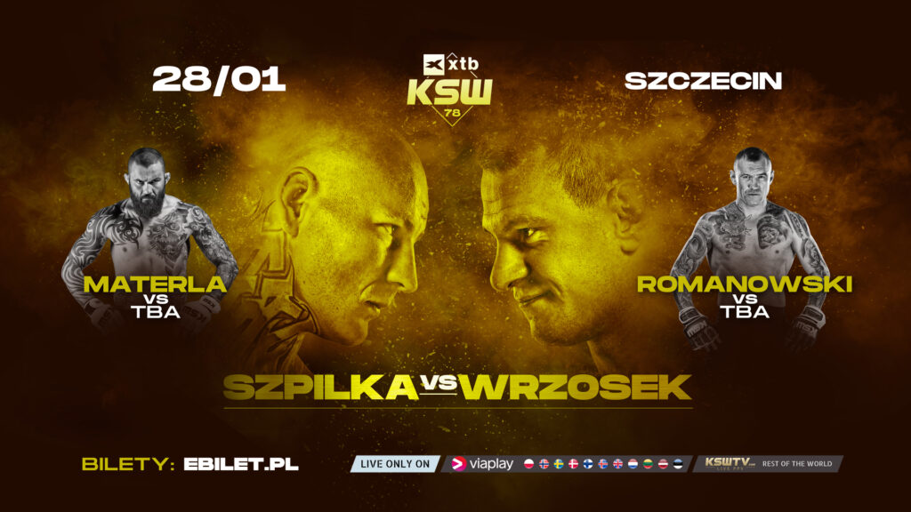 Szpilka vs. Wrzosek walką wieczoru XTB KSW 78! Materla i Romanowski w rozpisce