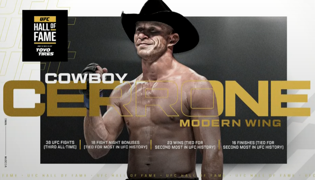 Donald „Kowboj” Cerrone zostanie wprowadzony do Galerii Sław UFC