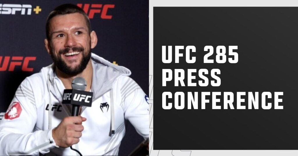 Konferencja prasowa przed UFC 285 z udziałem Gamrota. Oglądaj od 02:00 [WIDEO]