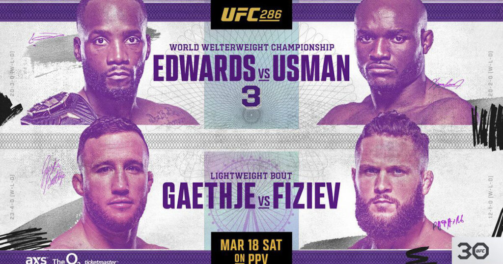 UFC 286: Edwards vs. Usman 3 – karta walk. Gdzie i jak oglądać?