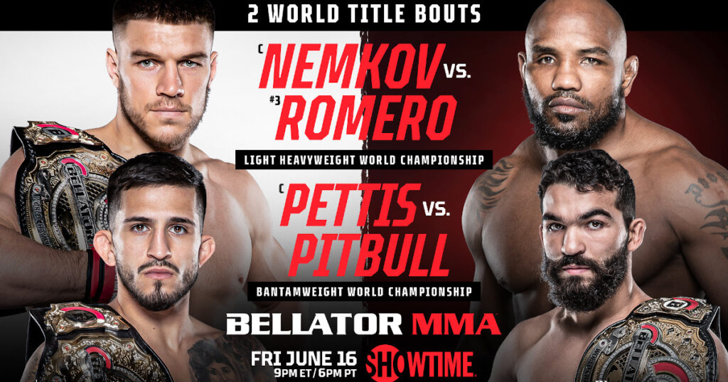 Nemkov vs. Romero i Pettis vs. Pitbull – ogłoszono dwie główne walki Bellator 297