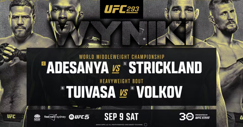 UFC 293 – wyniki. Strickland detronizuje Adesanyę