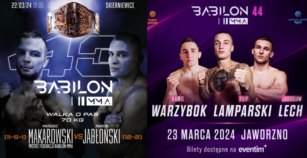 Dwie gale Babilon MMA dzień po dniu 22 i 23 marca!