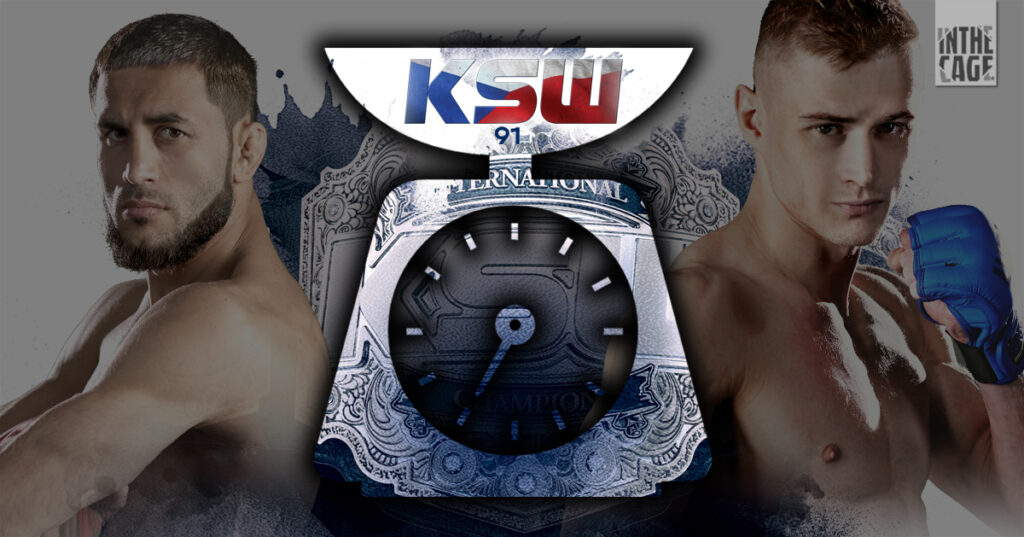 KSW 91 – wyniki ważenia. Lokalny bohater poza limitem.