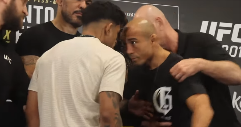 Jose Aldo i Jonathan Martinez rozdzieleni po intensywnym face to face przed UFC 301 [WIDEO]