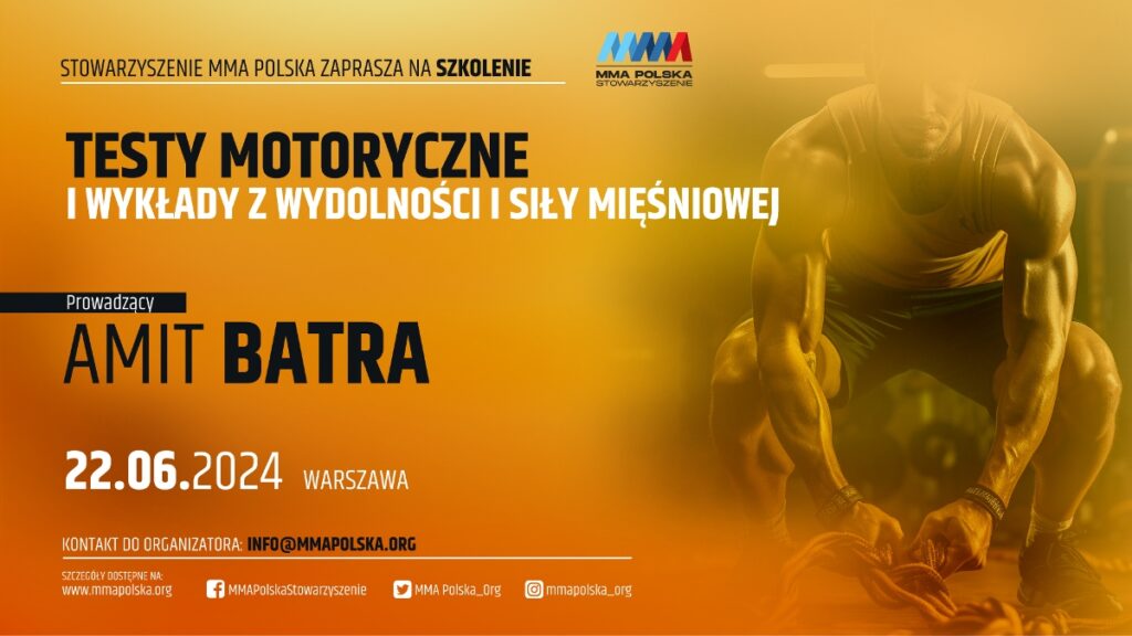 Szkolenie i testy motoryczne dla zawodników i trenerów w Stowarzyszeniu MMA Polska