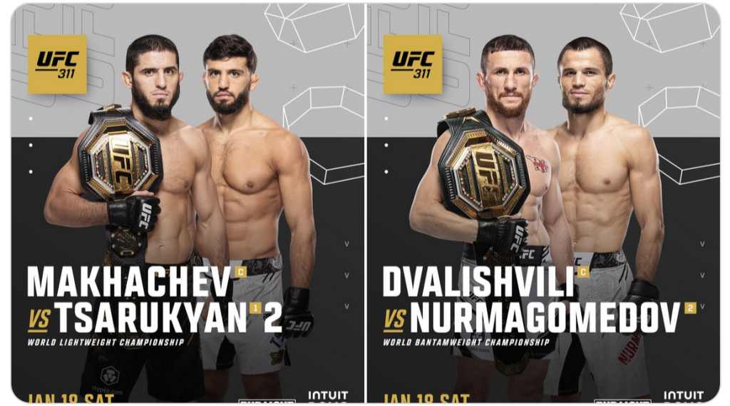 OFICJALNIE: Dwie walki mistrzowskie dodane do hitowej gali UFC 311