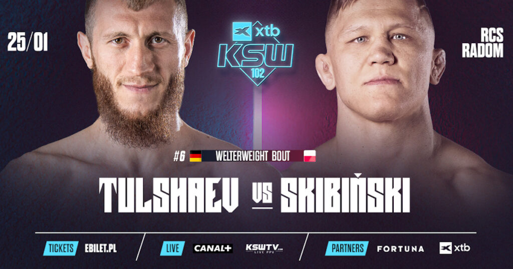 Ostatnie starcie dodane do XTB KSW 102! Tulshaev zawalczy ze Skibińskim