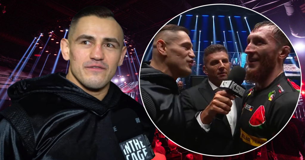 Grzebyk jak Khabib – przeskoczył klatkę i wdał się w scysję z Tulshaevem: „Jak długo mam znosić zaczepki?!”