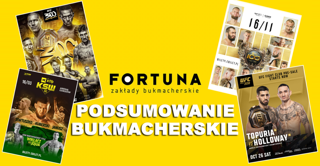 Na której gali KSW i UFC zarobili najwięcej typerzy? Podsumowanie bukmacherskie Fortuny za 2024 r.